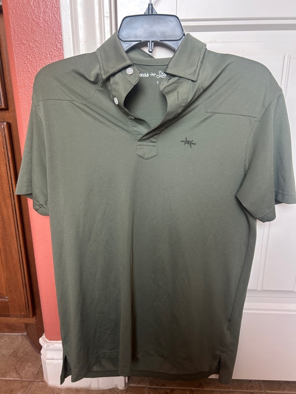 Men's Olive Green Short-Sleeve Polo Shirt